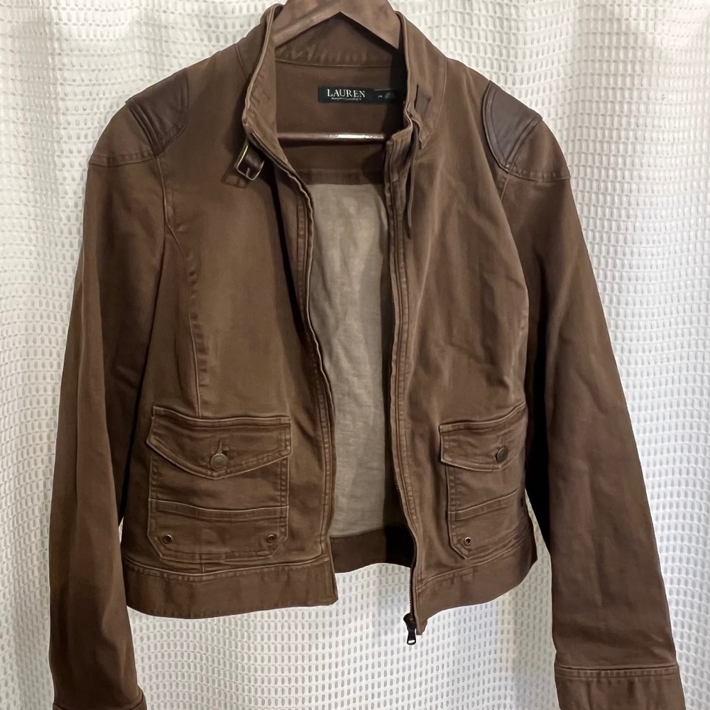 Lauren by Ralph Lauren Brown Jean Jacket